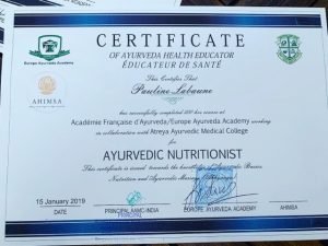 Diplome de nutritioniste en Ayurveda